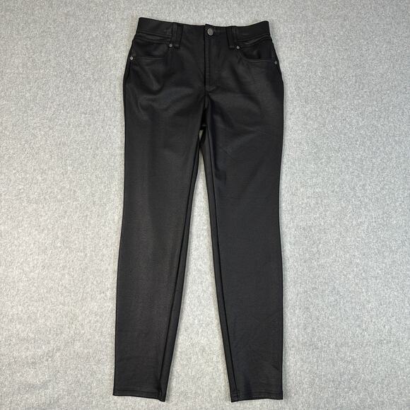 Simply Vera Wang Ponte Pants Women M Black Slim Fit High Rise Skinny Office Work - Picture 1 of 10